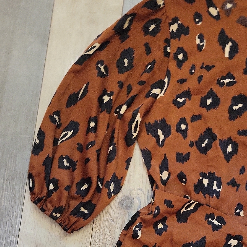 Vici Brown Leopard Print Dress Super Cute!! - Picture 5 of 6
